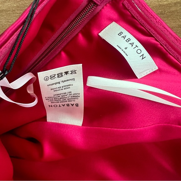 NWT Aritzia Babaton Blaze Pink Satin Bodysuit - Picture 6 of 9